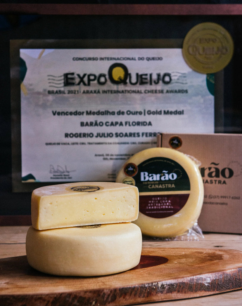 Queijo Barão da Canastra - Medalha de Bronze Mondial du Fromage 2021 1/2 peça (Aprox 500g)