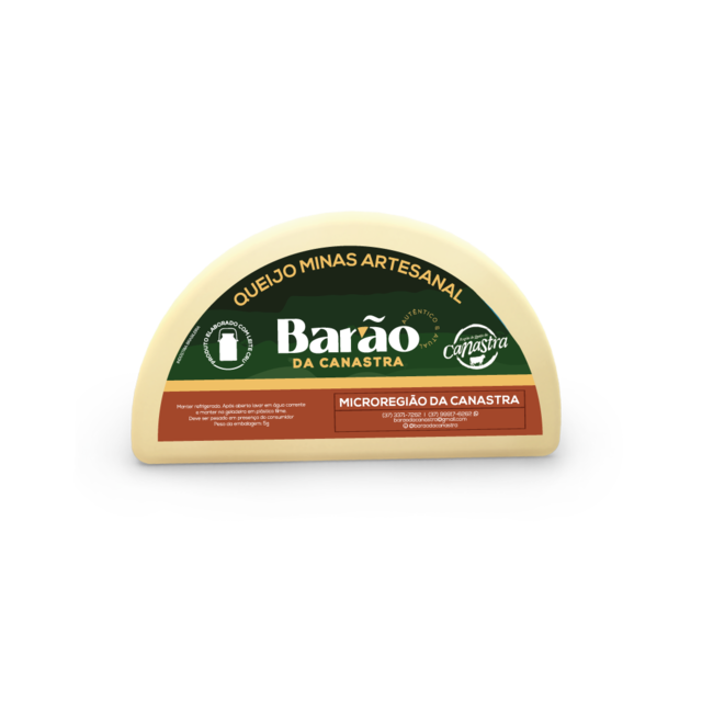 Queijo Barão da Canastra - Medalha de Bronze Mondial du Fromage 2021 1/2 peça (Aprox 500g)