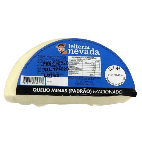 Queijo minas padrão Leiteria Nevada 1/2 peça (Aprox 500g)