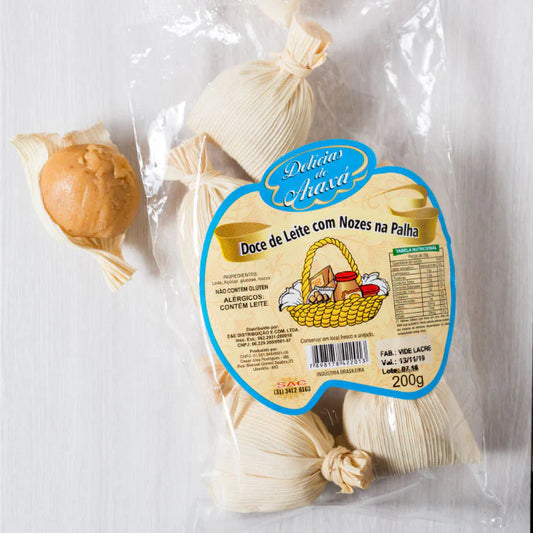 Doce de leite com nozes na palha 200g Delícias de Araxá