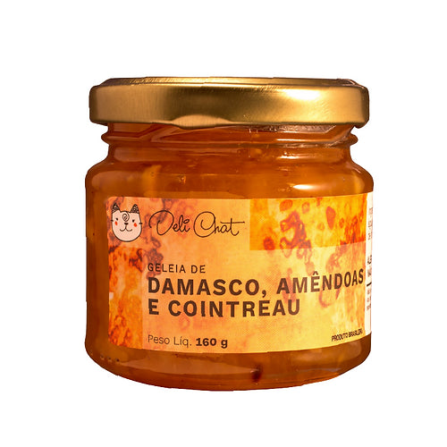 Geleia de damasco com amêndoas e cointreau 160g Deli Chat