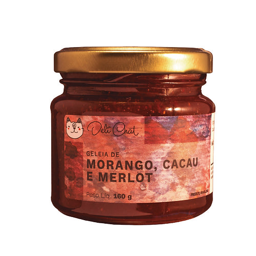 Geleia de morango, cacau e merlot 160g Deli chat